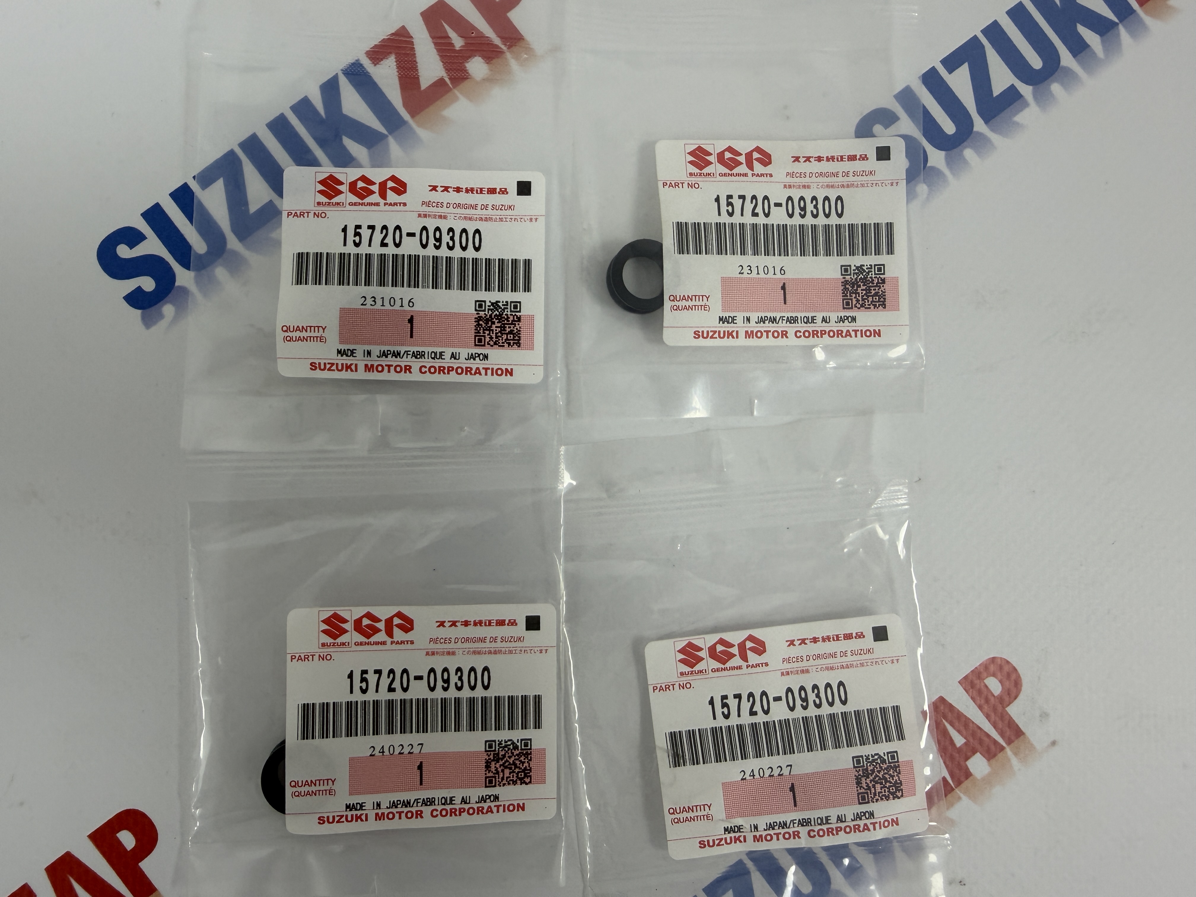 Кольца топливной форсунки нижние/верхние Suzuki Grand Vitara 2005-2015 г.в.J20A J24B Оригинал (8 шт.)