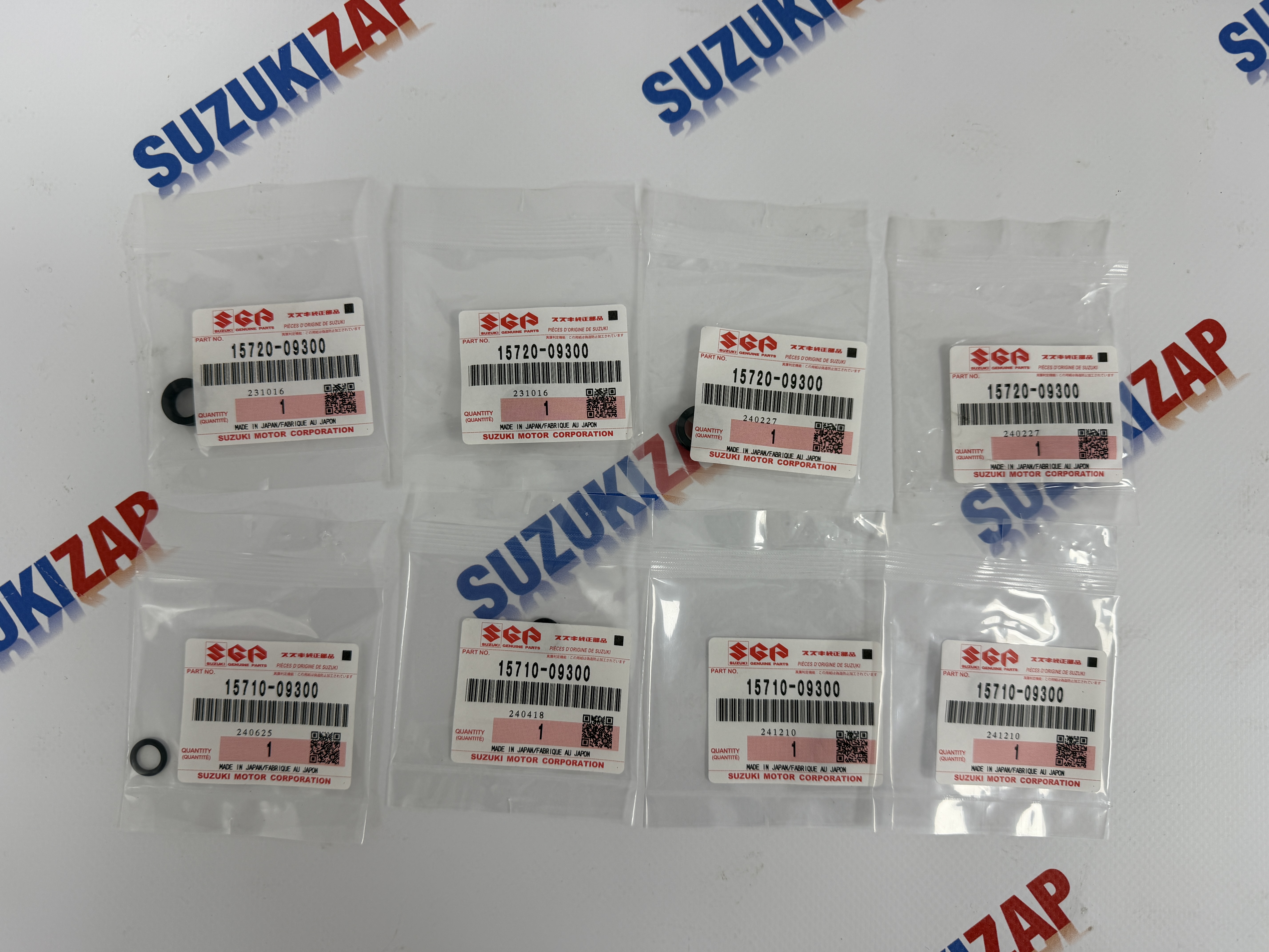 Кольца топливной форсунки нижние/верхние Suzuki Grand Vitara 2005-2015 г.в.J20A J24B Оригинал (8 шт.)